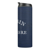 Schiffskapitän Name Nautical Anchor Navy Blue Thermosbecher (Nach rechts gedreht)