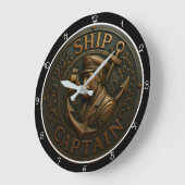 Schiffskapitän Nautical Anchor Große Wanduhr (Winkel)
