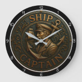 Schiffskapitän Nautical Anchor Große Wanduhr (Vorderseite)