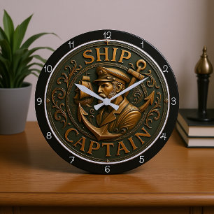 Schiffskapitän Nautical Anchor Große Wanduhr