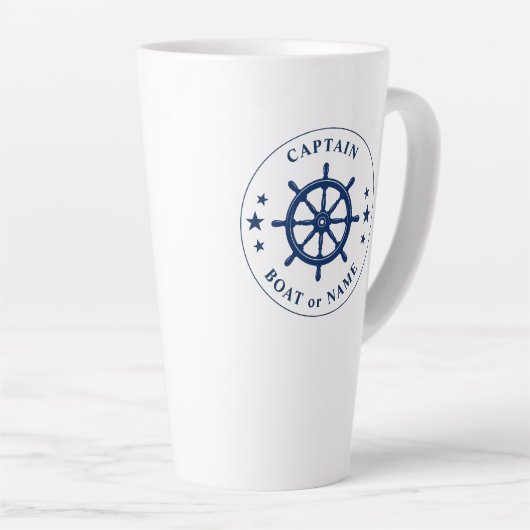 Schiffskapitän oder Name Large 2 Sided Milchtasse (Rechte Ecke)