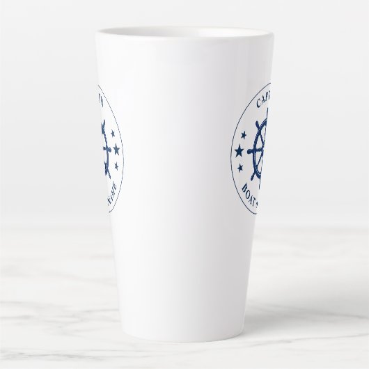 Schiffskapitän oder Name Large 2 Sided Milchtasse (Vorderseite)
