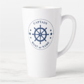 Schiffskapitän oder Name Large 2 Sided Milchtasse (Rechts)