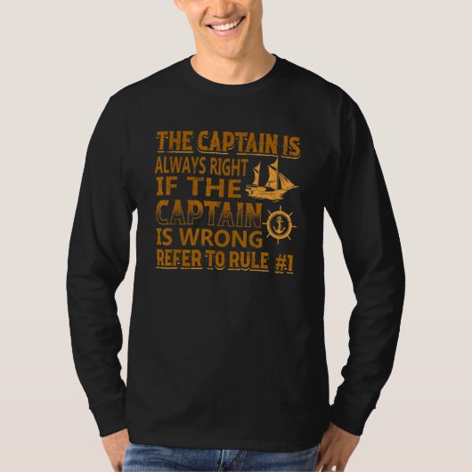 Schiffskapitän Regeln T-Shirt (Vorderseite)