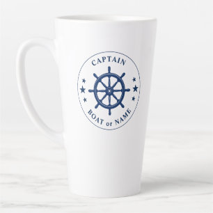 Schiffskapitän Schiff oder Name Groß 2 Seiten Milchtasse