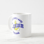 Schiffskapitän und Anker Kaffeetasse (Vorderseite Links)