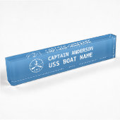 Schiffskapitän und -boot namensplakette