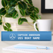 Schiffskapitän und -boot namensplakette