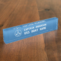Schiffskapitän und -boot