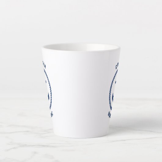 Schiffskapitän und -boot oder Name 2 Seite Milchtasse (Vorderseite)