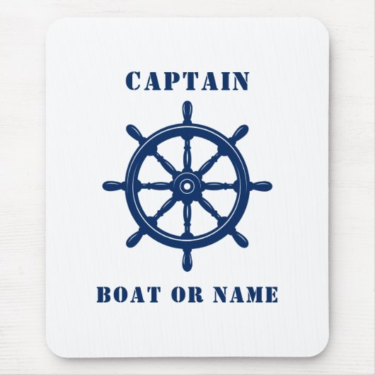 Schiffskapitän und -boote oder Marine Mousepad (Vorne)