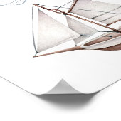 Schiffskarte für Seefahrer und Geschenke Poster (Ecke)