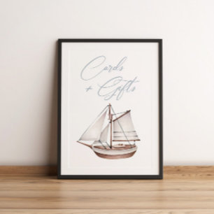 Schiffskarte für Seefahrer und Geschenke Poster