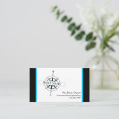 Schiffskarte mit Kompass Visitenkarte (Stehend Vorderseite)