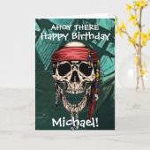 Schiffskarte "Pirate Skull Ghost Captain Bones" Karte (Gelbe Blume)