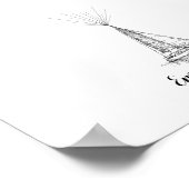 Schiffskizziertes Wedding Fingerprint Guestbook Poster (Ecke)