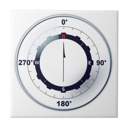 Schiffskompass Fliese (Vorderseite)