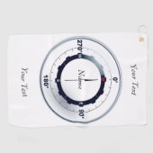 Schiffskompass Golfhandtuch (Horizontal)