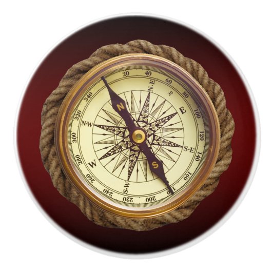 Schiffskompass ~ Navigationsgerät ~ * Keramikknauf (Vorderseite)