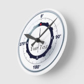 Schiffskompass Runde Wanduhr (Winkel)