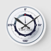 Schiffskompass Runde Wanduhr (Vorderseite)