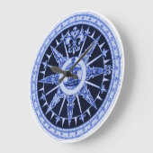 Schiffskompass Windrichtung Delft-Blue-Look Große Wanduhr (Winkel)