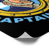 Schiffsleben Segelkapitän Bootfahren Skipper Matro Poster (Ecke)
