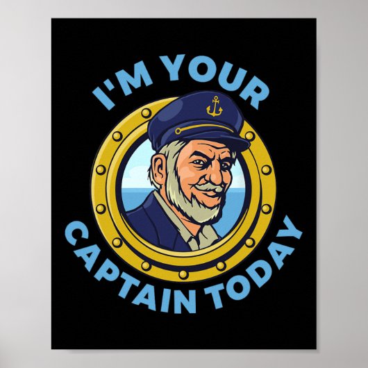 Schiffsleben Segelkapitän Bootfahren Skipper Matro Poster (Vorne)