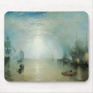 Schiffsleute heben Kohle, Mondlicht von Joseph Tur Mousepad