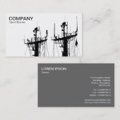 Schiffsmast - Weiß Visitenkarte (Vorne/Hinten)