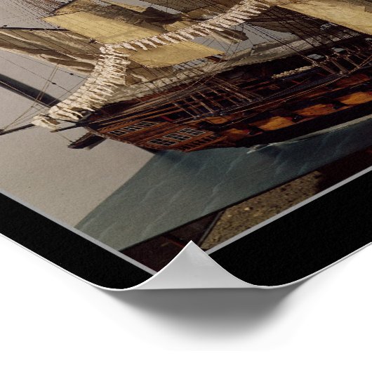 Schiffsmodell "L'Achille" Poster (Ecke)