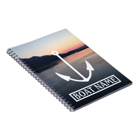 Schiffsname Anker Kapitän Log Notizblock (Rechte Seite)