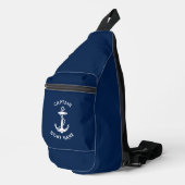 Schiffsname Anker Kapitän Strandkreuzfahrt Crossbody Bag (Rechte Ecke)