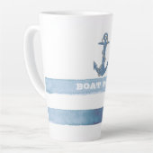 Schiffsname,Anker,Seil,Hellblaue Streifen Milchtasse (Linke Ecke)