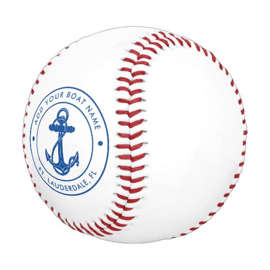 Schiffsname Anker Strandtrip Baseball (Schrägansicht)