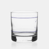 Schiffsname Docknautischer Kompass Trinkset Whiskyglas (Vorderseite)