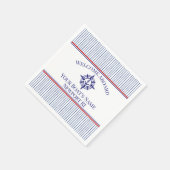Schiffsname Heimathafen Kompassrose Anker Serviette (Ecke)