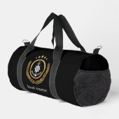 Schiffsname Kompass Anker Lorbeer Navy Reisetasche Duffle Bag (Rechte Ecke)