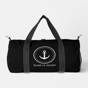 Schiffsname Kompass Anker Lorbeer Navy Reisetasche Duffle Bag
