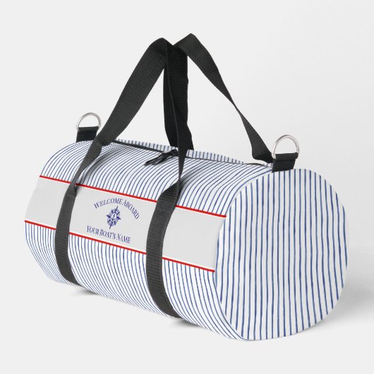 Schiffsname Kompassrose nautischer Anker Duffle Bag (Linke Seite)