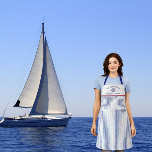 Schiffsname Kompassrose nautischer Anker Schürze