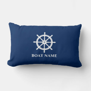 Schiffsname Nautical Schiffe Steuerrad Ruder Navy  Lendenkissen