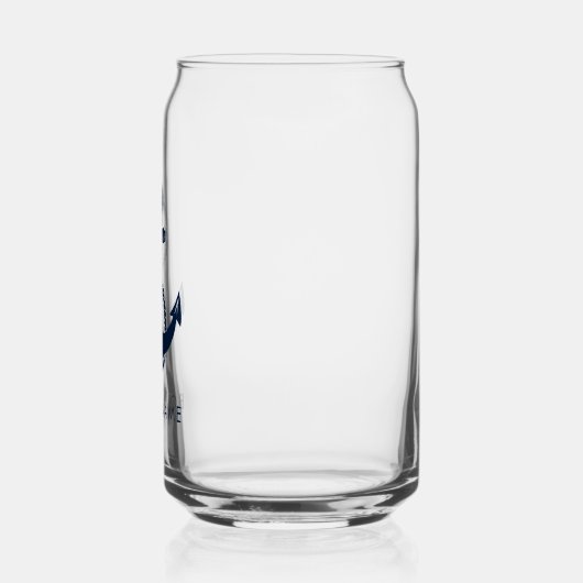 Schiffsname Navy Blue Nautical Anchor Custom Dosenglas (Links)