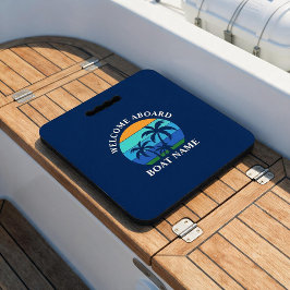 Schiffsname Sonn Palm Bäume Willkommen an Bord Bla