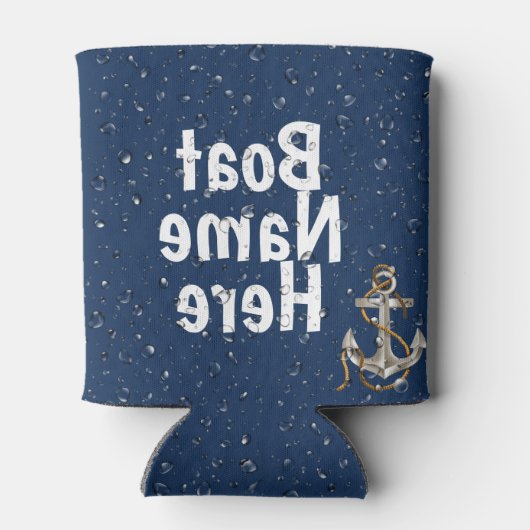 Schiffsname und Wassertropfen können kühlen Dosenkühler (Rückseite)