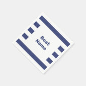 Schiffsname weiß und blau gestreift serviette (Ecke)
