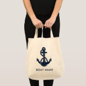 Schiffsnamen-Anker-Boot-Seil Benutzerdefiniert Tragetasche (Vorderseite (Produkt))