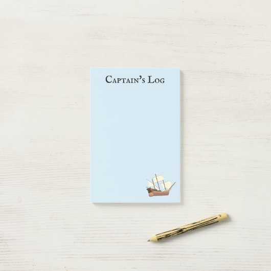 Schiffsprotokoll Post-it Klebezettel (Auf Schreibtisch)