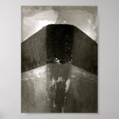 Schiffsprow-B&W-Nautical-Poster Poster (Vorne)