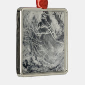 Schiffspuren im Pazifischen Ozean Silbernes Ornament (Rechts)